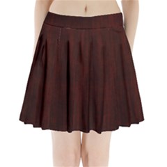 Grunge Brown Abstract Texture Pleated Mini Skirt by Celenk