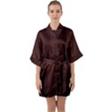 Grunge Brown Abstract Texture Quarter Sleeve Kimono Robe View1