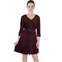 Grunge Brown Abstract Texture Ruffle Dress View1