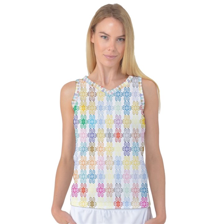 Background Wallpaper Spirals Twirls Women s Basketball Tank Top