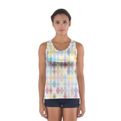 Background Wallpaper Spirals Twirls Sport Tank Top  by Celenk