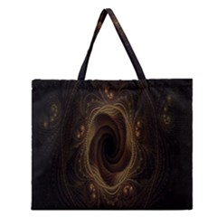 Beads Fractal Abstract Pattern Zipper Large Tote Bag by Celenk