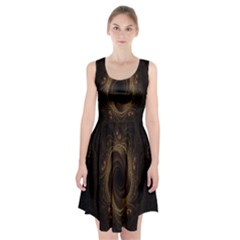 Beads Fractal Abstract Pattern Racerback Midi Dress by Celenk