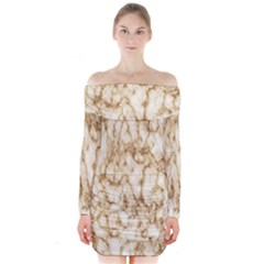 Abstract Art Backdrop Background Long Sleeve Off Shoulder Dress by Celenk