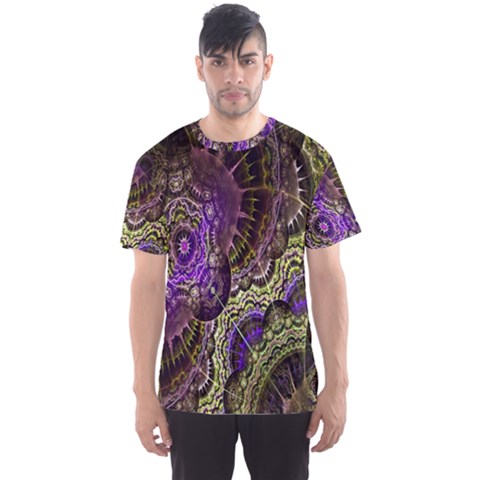 Abstract Fractal Art Design Men s Sports Mesh Tee by Celenk