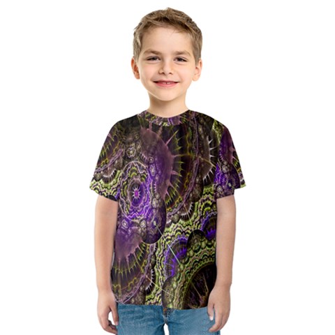 Abstract Fractal Art Design Kids  Sport Mesh Tee by Celenk