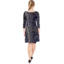 Fractal Spikes Gears Abstract Quarter Sleeve Front Wrap Dress	 View2