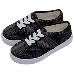 Fractal Spikes Gears Abstract Kids  Classic Low Top Sneakers by Celenk