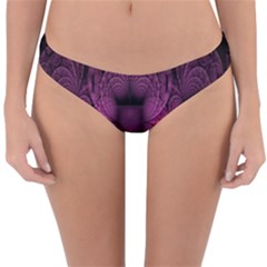 Fractal Magenta Pattern Geometry Reversible Hipster Bikini Bottoms by Celenk