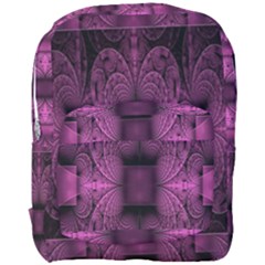 Fractal Magenta Pattern Geometry Full Print Backpack by Celenk