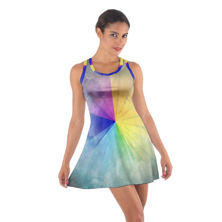 Abstract Art Modern Cotton Racerback Dress