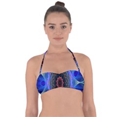 Cosmic Flower Kaleidoscope Art Halter Bandeau Bikini Top by Celenk