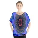 Cosmic Flower Kaleidoscope Art Blouse View1