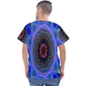 Cosmic Flower Kaleidoscope Art Men s V-Neck Scrub Top View2