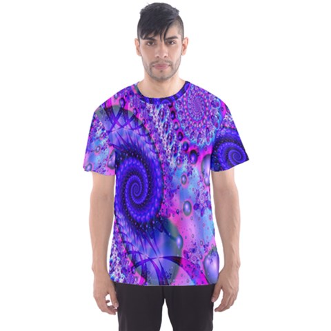 Fractal Fantasy Creative Futuristic Men s Sports Mesh Tee by Celenk