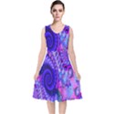 Fractal Fantasy Creative Futuristic V-Neck Midi Sleeveless Dress  View1