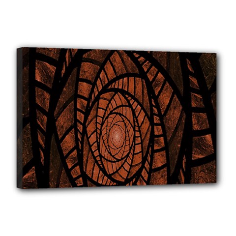 Fractal Red Brown Glass Fantasy Canvas 18  X 12  by Celenk