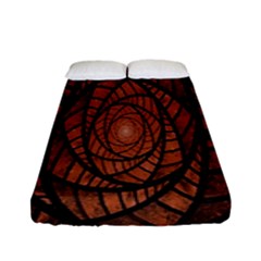 Fractal Red Brown Glass Fantasy Fitted Sheet (full/ Double Size) by Celenk