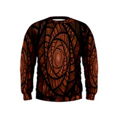 Fractal Red Brown Glass Fantasy Kids  Sweatshirt by Celenk