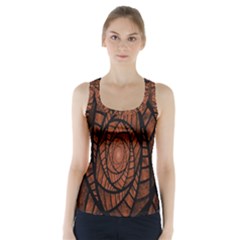 Fractal Red Brown Glass Fantasy Racer Back Sports Top by Celenk