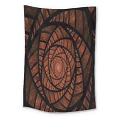 Fractal Red Brown Glass Fantasy Large Tapestry by Celenk