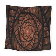 Fractal Red Brown Glass Fantasy Square Tapestry (large) by Celenk