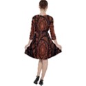 Fractal Red Brown Glass Fantasy Ruffle Dress View2