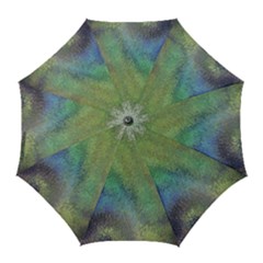 Frosted Glass Background Psychedelic Golf Umbrellas by Celenk