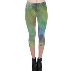 Frosted Glass Background Psychedelic Capri Leggings  by Celenk