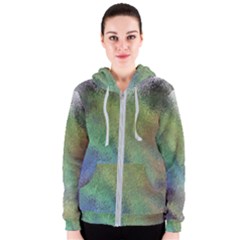 Frosted Glass Background Psychedelic Women s Zipper Hoodie by Celenk