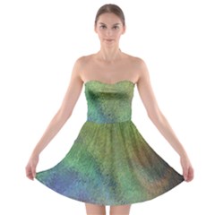 Frosted Glass Background Psychedelic Strapless Bra Top Dress by Celenk