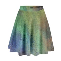 Frosted Glass Background Psychedelic High Waist Skirt by Celenk