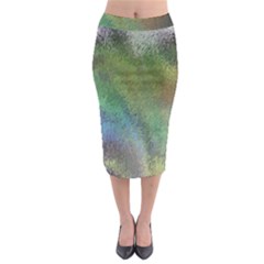 Frosted Glass Background Psychedelic Midi Pencil Skirt by Celenk