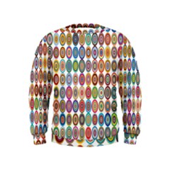 Decorative Ornamental Concentric Kids  Sweatshirt by Celenk