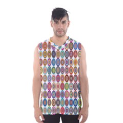 Decorative Ornamental Concentric Men s Basketball Tank Top by Celenk