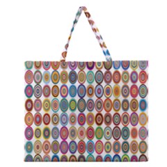 Decorative Ornamental Concentric Zipper Large Tote Bag by Celenk