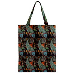 Pattern Background Fish Wallpaper Zipper Classic Tote Bag by Celenk