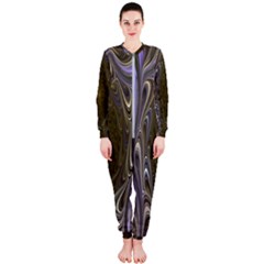 Fractal Waves Whirls Modern Onepiece Jumpsuit (ladies)  by Celenk