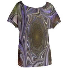 Fractal Waves Whirls Modern Women s Oversized Tee by Celenk