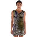 Fractal Waves Whirls Modern Wrap Front Bodycon Dress View1