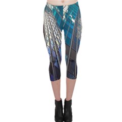 Architecture Skyscraper Capri Leggings  by Celenk