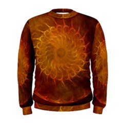 Orange Warm Hues Fractal Chaos Men s Sweatshirt by Celenk