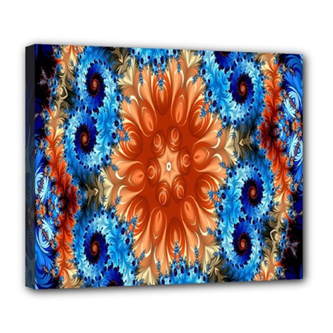 Alchemy Kaleidoscope Pattern Deluxe Canvas 24  X 20   by Celenk