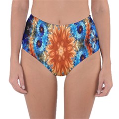 Alchemy Kaleidoscope Pattern Reversible High-waist Bikini Bottoms by Celenk