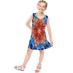 Alchemy Kaleidoscope Pattern Kids  Tunic Dress by Celenk