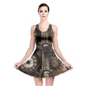 Steampunk, Wonderful Clockwork With Gears Reversible Skater Dress View1