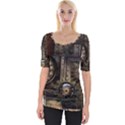 Steampunk, Wonderful Clockwork With Gears Wide Neckline Tee View1