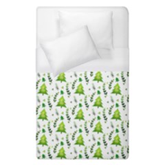 Watercolor Christmas Tree Duvet Cover (single Size) by patternstudio