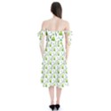 Watercolor Christmas Tree Shoulder Tie Bardot Midi Dress View2