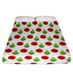 Watercolor Ornaments Fitted Sheet (queen Size) by patternstudio